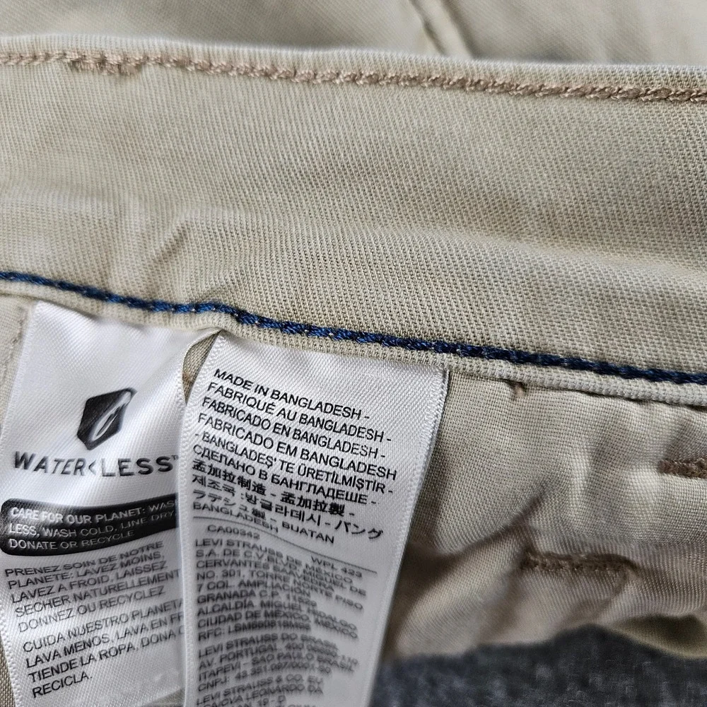 Levis XX Chino Standard‎ Taper Pants Mens 36x32 Khaki Tan 85226-0069